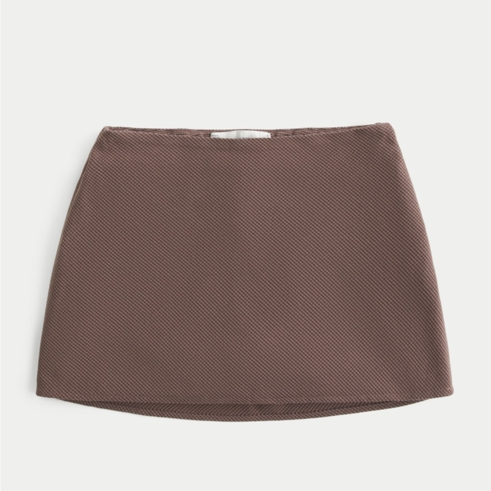 NWT Hollister Brown PatternMini Skirt XXS - NEW viral capsule fall Abercrombie